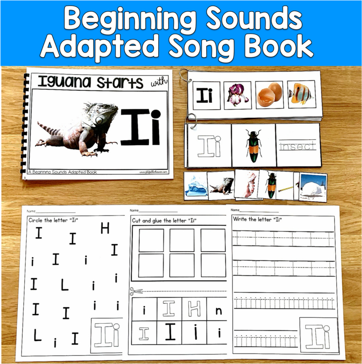 Letter I Beginning Sounds Adapted Book | Real Photos Song | SLP SPED Autism PreK