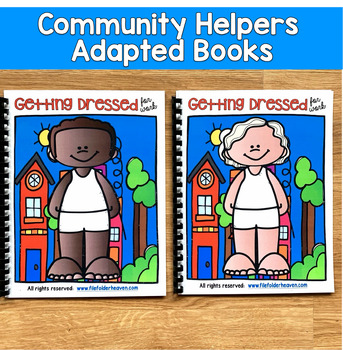 Community Helpers Adapted Books | Let's Get Dressed For Work | SPED Autism