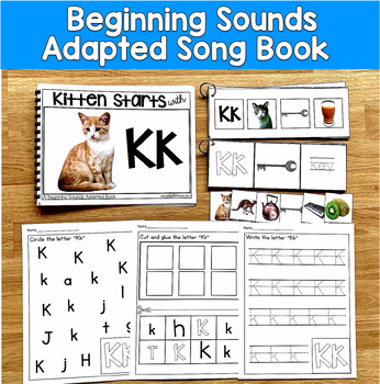 Letter K Beginning Sounds Adapted Book | Real Photos Song | SLP SPED Autism PreK