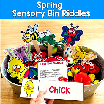 Spring Sensory Bin Riddles | Hey Riddle Riddle Inferencing | SLP SPED Autism