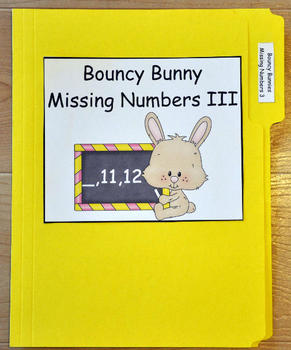 Missing Number File Folder Game | Bouncy Bunny Series | Special Education