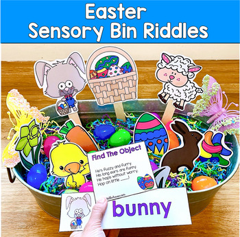 Easter Sensory Bin Riddles | Hey Riddle Riddle Inferencing | SLP SPED Autism