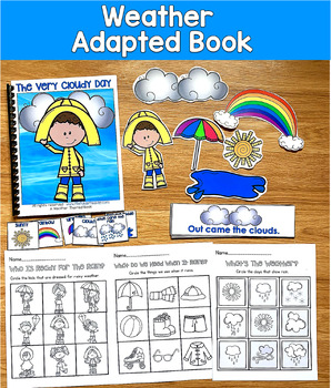 Weather Adapted Book | Prepositions Sequencing Wh Questions | SLP SPED Autism