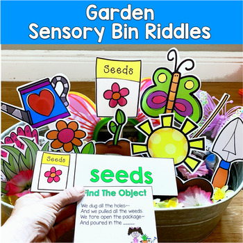 Garden Sensory Bin Riddles | Hey Riddle Riddle Inferencing | Spring SLP SPED