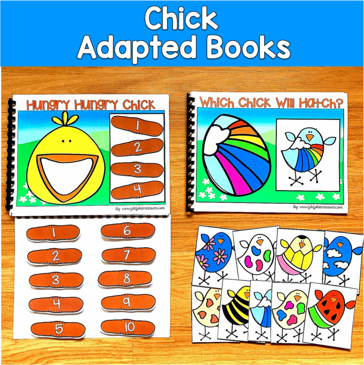 Chick Adapted Books | Numbers Number Words Predicting | SLP SPED Autism Spring