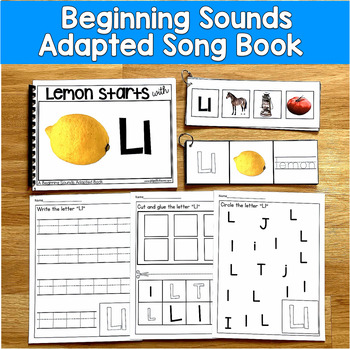 Letter L Beginning Sounds Adapted Book | Real Photos Song | SLP SPED Autism PreK