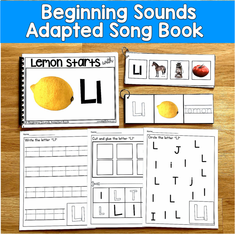 Letter L Beginning Sounds Adapted Book | Real Photos Song | SLP SPED Autism PreK