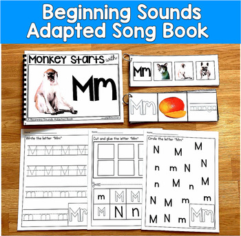 Letter M Beginning Sounds Adapted Book | Real Photos Song | SLP SPED Autism PreK