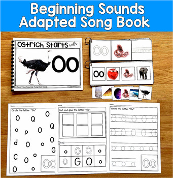 Letter O Beginning Sounds Adapted Book | Real Photos Song | SLP SPED Autism PreK