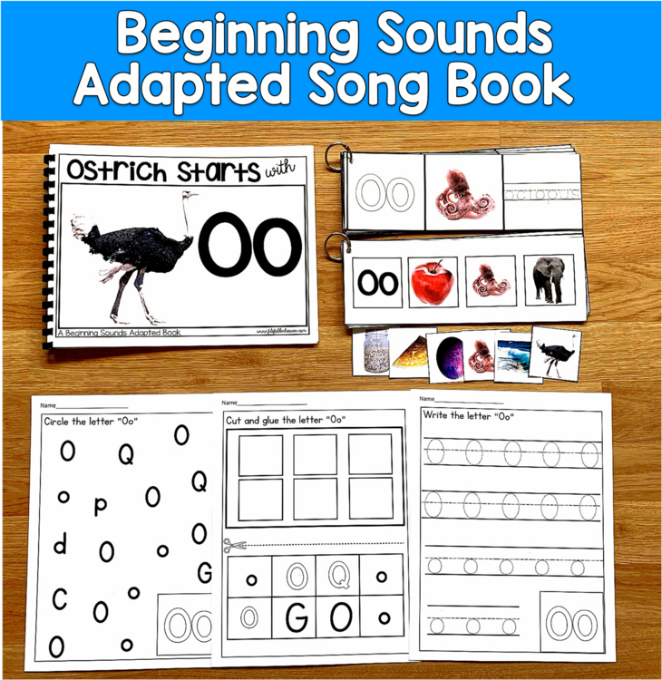 Letter O Beginning Sounds Adapted Book | Real Photos Song | SLP SPED Autism PreK