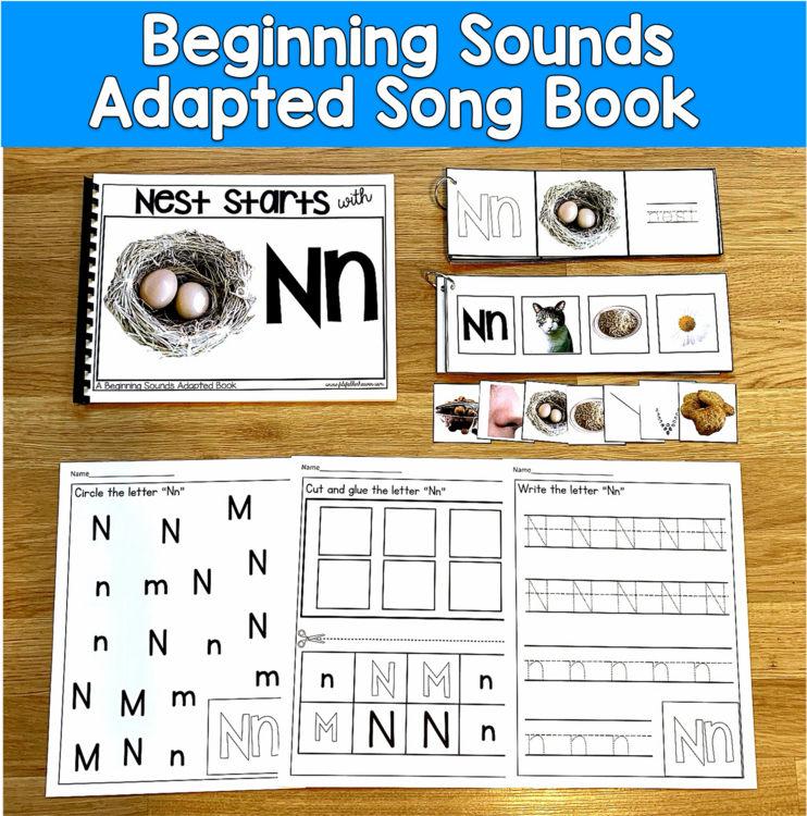 Letter N Beginning Sounds Adapted Book | Real Photos Song | SLP SPED Autism PreK