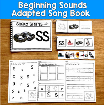 Letter S Beginning Sounds Adapted Book | Real Photos Song | SLP SPED Autism PreK