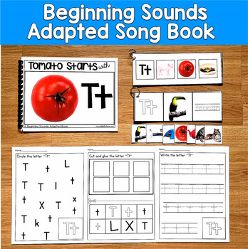 Letter T Beginning Sounds Adapted Book | Real Photos Song | SLP SPED Autism PreK