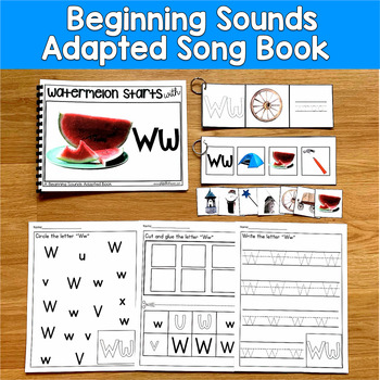 Letter W Beginning Sounds Adapted Book | Real Photos Song | SLP SPED Autism PreK