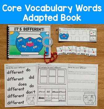 Core Vocabulary Adapted Book: "It's Different!" Core Word Different