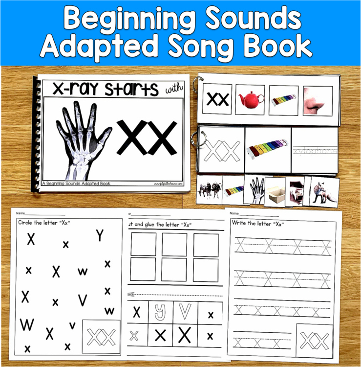 Letter X Beginning & Ending Sounds Adapted Book | Real Photos Song | SLP SPED