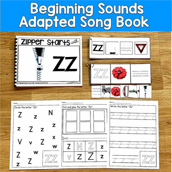 Letter Z Beginning Sounds Adapted Book | Real Photos Song | SLP SPED Autism PreK