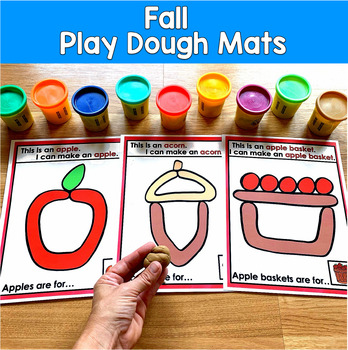 Fall Play Dough Mats | Describing Feature Function Fine Motor | SLP SPED Autism