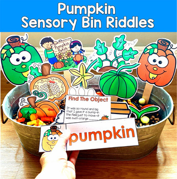 Pumpkin Sensory Bin Riddles | Hey Riddle Riddle Inferencing | SLP SPED Autism