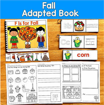 Fall Adapted Book | Alphabet Letters Beginning Sounds | SLP SPED Autism PreK