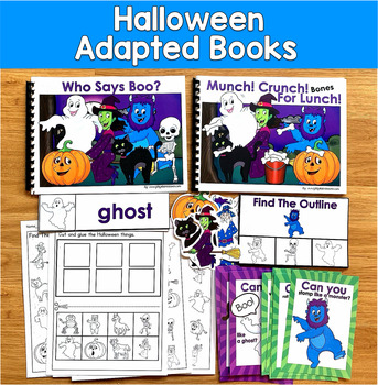 Halloween Adapted Books | Inferencing Vocabulary Gross Motor Imitation | SLP