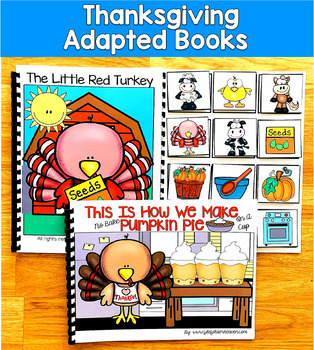 Thanksgiving Adapted Books | WH Questions Sequencing Vocabulary | SLP SPED