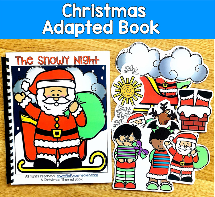Christmas Adapted Book | Prepositions Sequencing Wh Questions | SLP SPED Autism