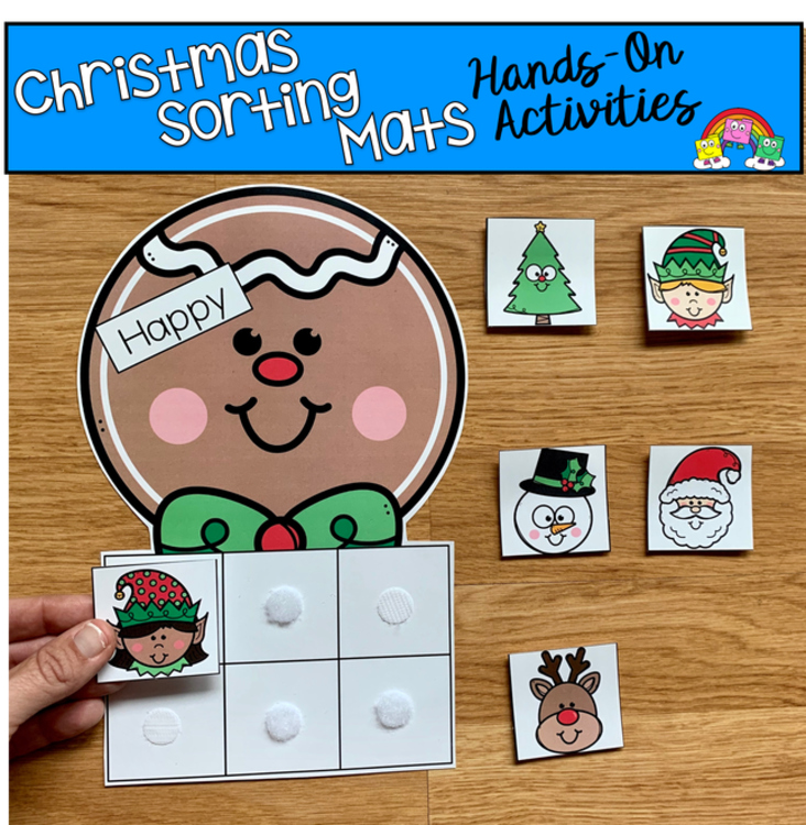 Christmas Emotions Sorting Mats Set 2