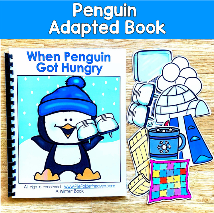 Penguin Adapted Book | When Penguin Got Hungry | Sequencing WH Questions | SLP