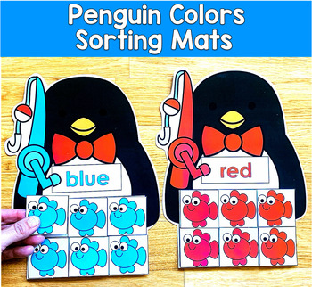 Penguin Color Sorting Mats | Identify & Sort Colors | SLP SPED Autism PreK