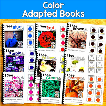 Color Adapted Books Real Photos | 11 Books Color Words | SLP SPED Autism PreK