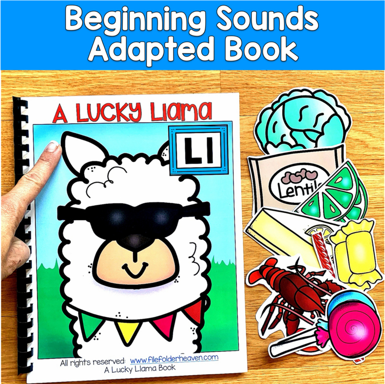 Beginning Sounds Adapted Book | Letter L Articulation | SLP SPED Autism PreK