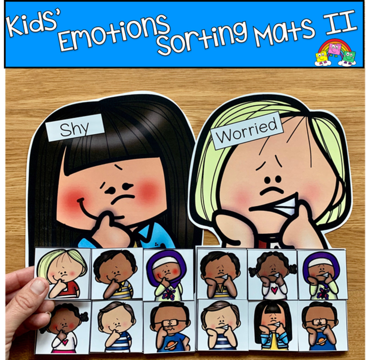 Kids' Emotions Sorting Activities Set 2
