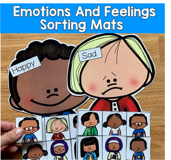 Emotions & Feelings Sorting Mats 1 | SEL Speech Therapy Special Education