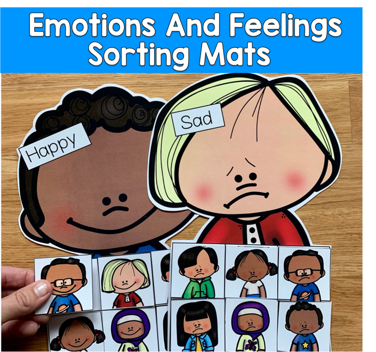 Emotions & Feelings Sorting Mats 1 | SEL Speech Therapy Special Education