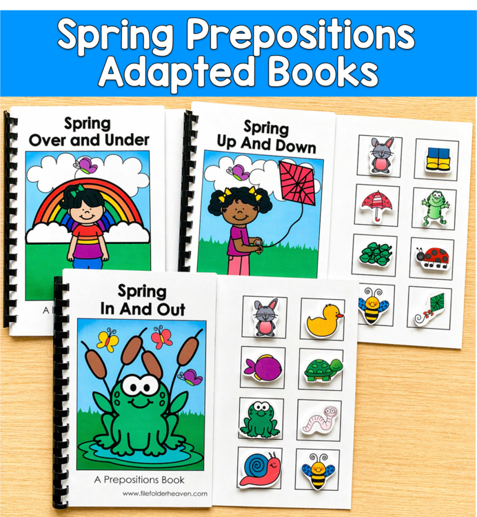 Spring Prepositions Adapted Books | Position Words | Pre-K SPED