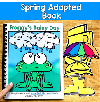 Spring Adapted Book: Froggy’s Rainy Day | WH Questions Sequencing | Pre-K SPED