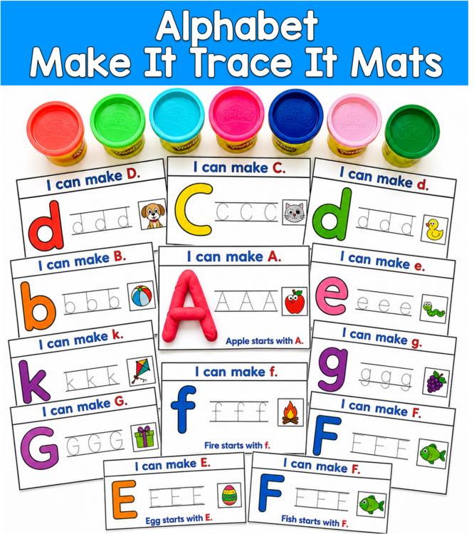 Alphabet Make It Trace It | Letters Fine Motor Play Dough | PreK SPED Autism OT