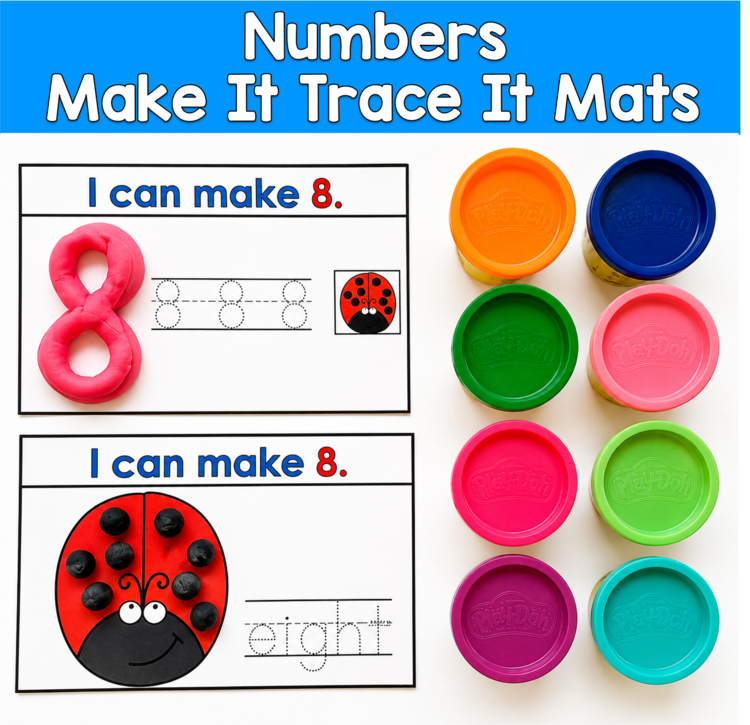 Numbers Counting Fine Motor | Play Dough Tracing Number Words | PreK SPED OT