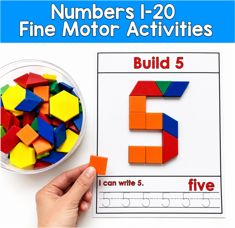 Numbers 1-20 Fine Motor | Play Dough Number Formation Tracing | PreK SPED OT