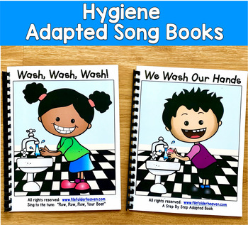 Hand Washing Adapted Song Books | Hygiene Life Skills | SLP SPED Autism Music
