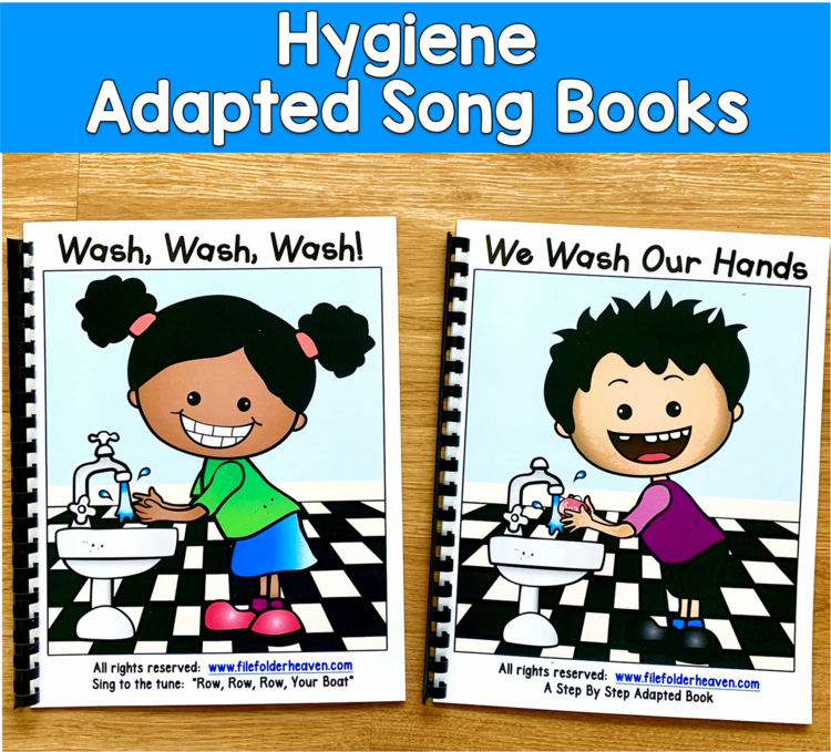 Hand Washing Adapted Song Books | Hygiene Life Skills | SLP SPED Autism Music