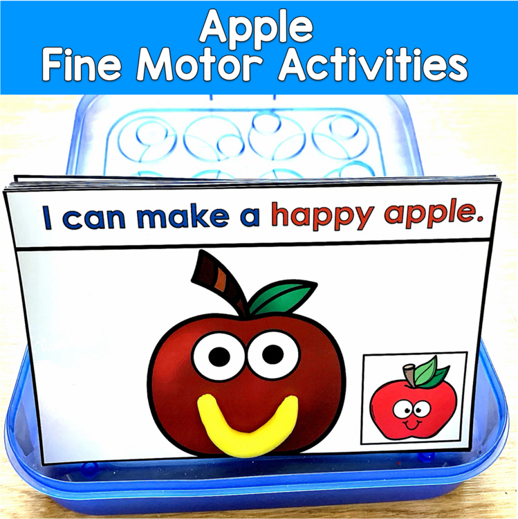 Apple Fine Motor Activities | Counting Shapes Patterns | PreK SPED Autism Math