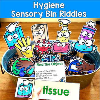 Hygiene Sensory Bin Riddles | Hey Riddle Riddle Inferencing | SLP SPED Autism