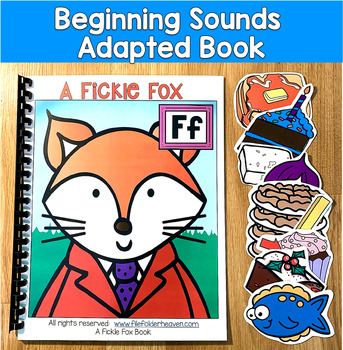 Beginning Sounds Adapted Book | Letter F Sound Fox | SLP SPED Autism Phonics