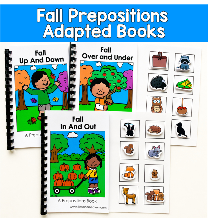 Fall Prepositions Adapted Books For Special Education And Early Learners