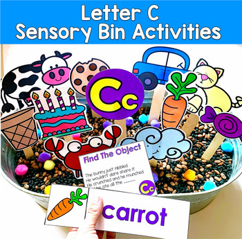Letter C Activities | Hey Riddle Riddle Sensory Bin Riddles | SLP SPED Autism