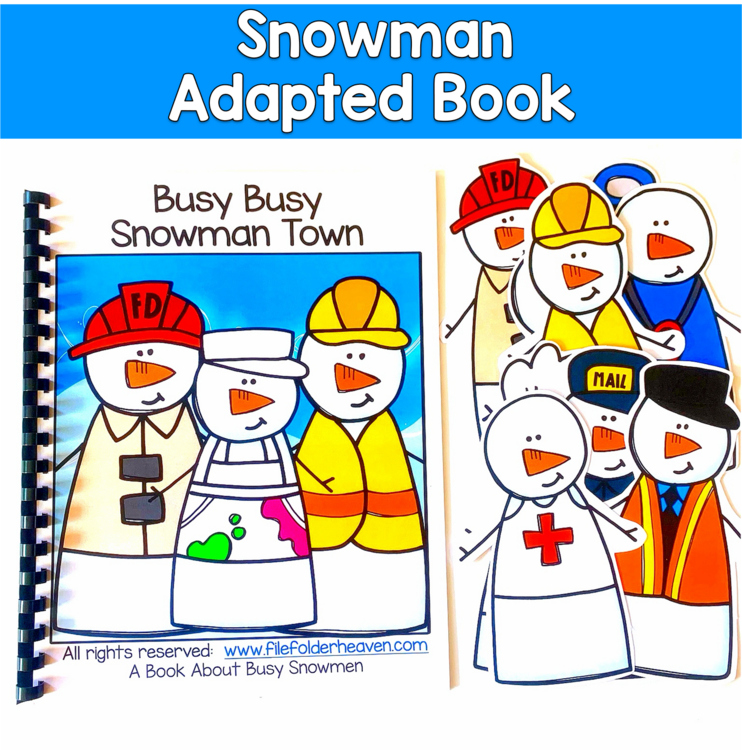 Snowman Adapted Book | Core Word Who Inferencing WH Questions | SLP SPED