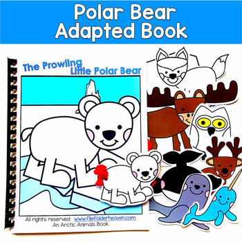 Polar Bear Adapted Book | Prepositions WH Questions | SLP SPED Autism Winter