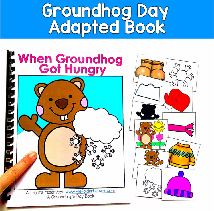 Groundhog Day Adapted Book | WH Questions Sequencing | SLP SPED Autism Winter